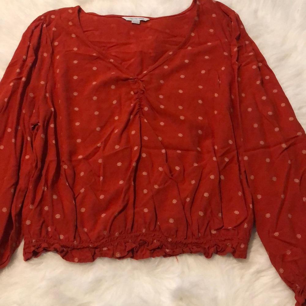 Long sleeve cinched top